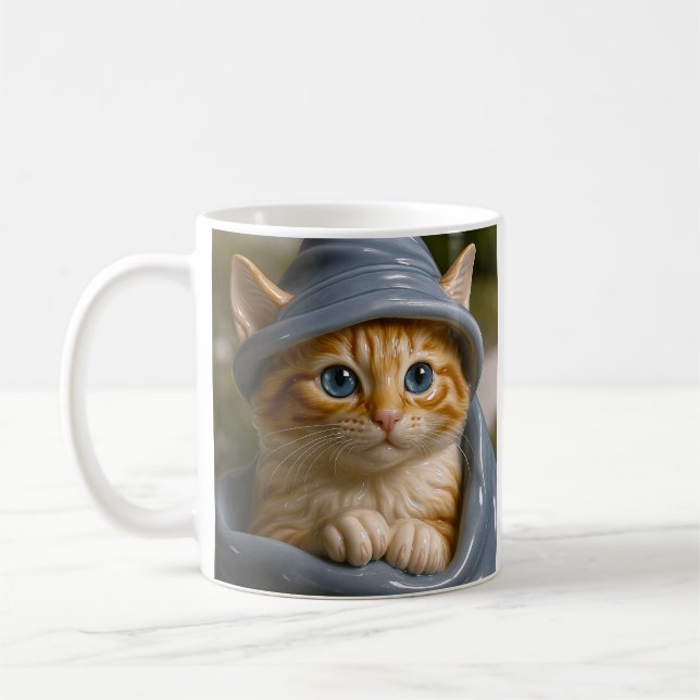 Orange Katten Trollkarl Kaffemugg (Vänster)