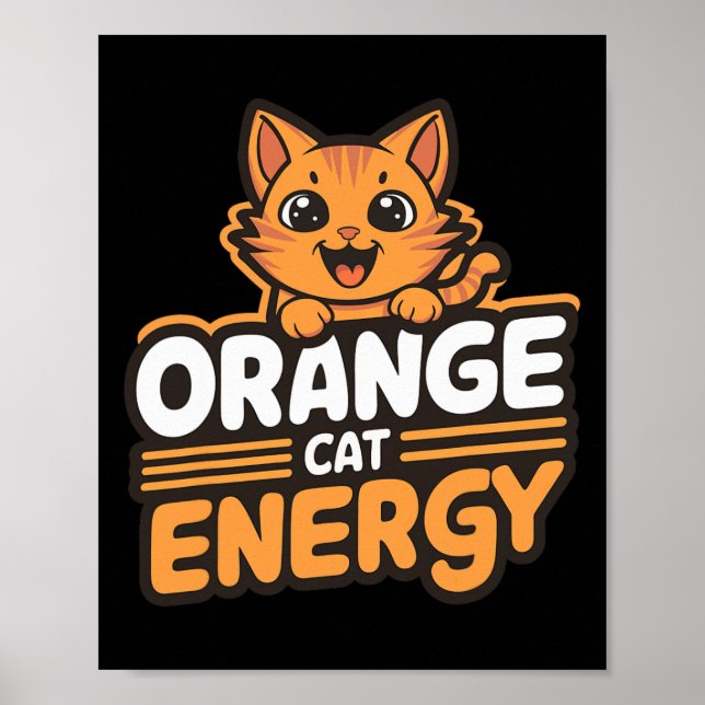 Orange Kattenergi Poster (Framsidan)
