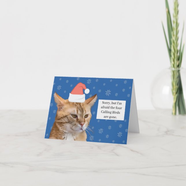 Orange Kattjulkort Helgkort (Framsida)
