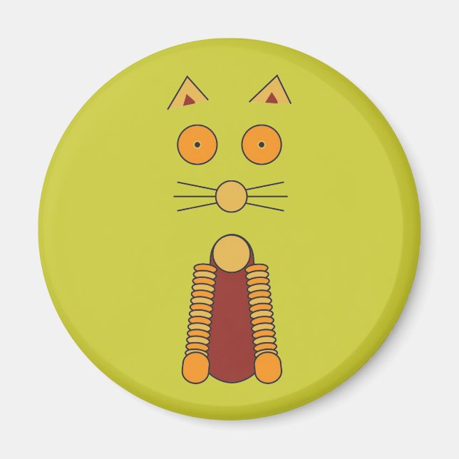 Orange Kattmagnet Magnet (Framsidan)
