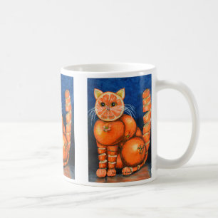 Orange kattmugg kaffemugg