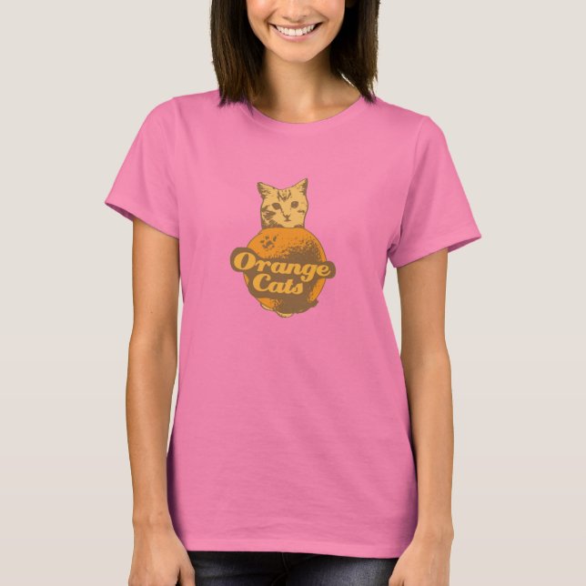 Orange Kattskjorta T-shirt (Framsida)