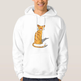 Orange katttröja hoodie