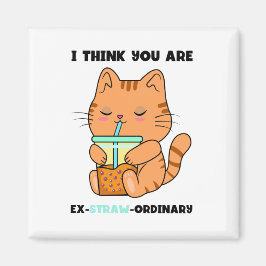 Orange kattunge du är utomordentlig söt boba magnet