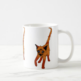 Orange kattunge kaffemugg