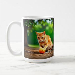 Orange Kattunge Kaffemugg