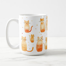 Orange Kattunge Kaffemugg