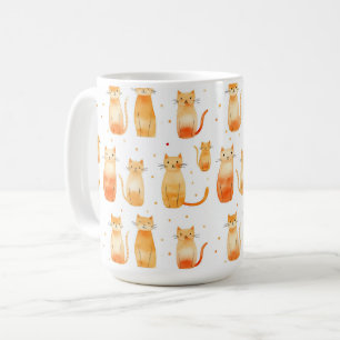 Orange Kattunge Kaffemugg