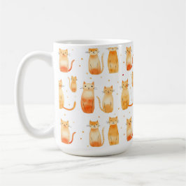 Orange Kattunge Kaffemugg