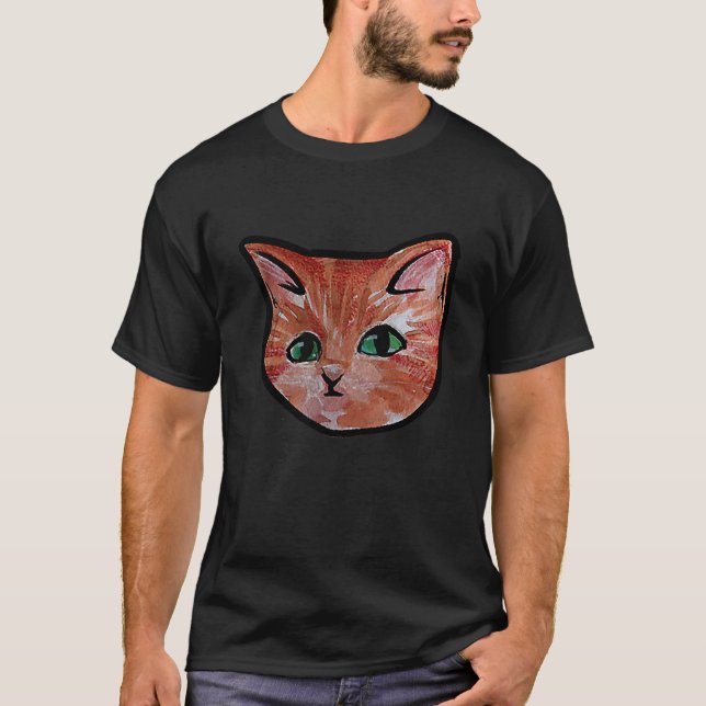 Orange kattunge t shirt (Framsida)