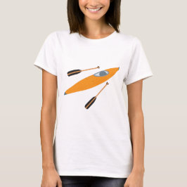 Orange Kayak med Oars T Shirt