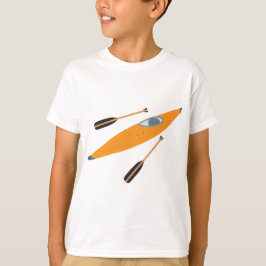 Orange Kayak med Oars T Shirt