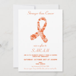 Orange Kidney Cancer Awareness Survivor Party Inbjudningar