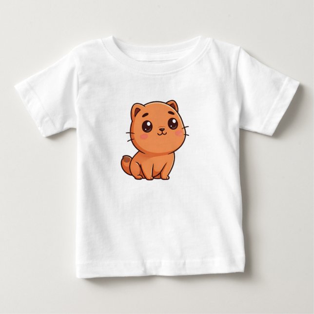 Orange Kitten T Shirt (Framsida)