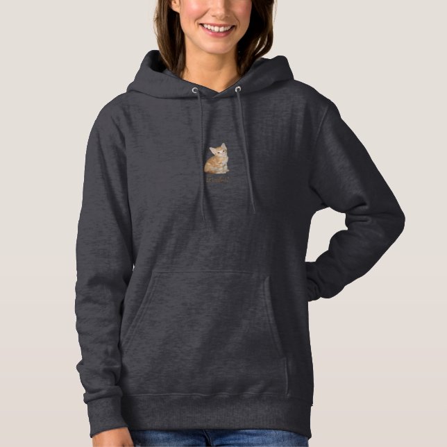 Orange Kitten Women's Ull Pullover Tee (Framsida)