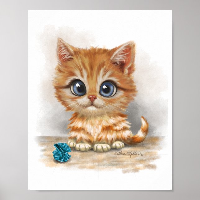 Orange Kittens Tecknad Film Poster (Framsidan)