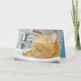 Orange Kitty Cat Söt Anpassningsbar Kort