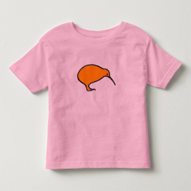Orange Kiwi Ringar Barntröja Tee Shirt (Framsida)