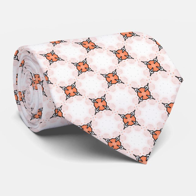 Orange klämma ner halsduk slips (Rullad)