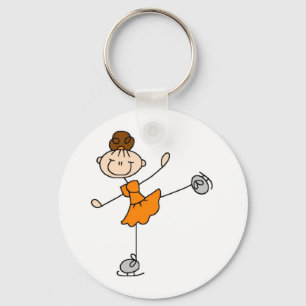 Orange klänningkonståkareTshirts och gåvor Nyckelring