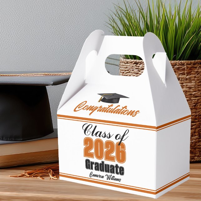 Orange Klass 2026 Anpassad Examenfest Presentaskar (Skapare uppladdad)