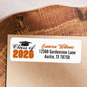 Orange Klass 2026 Examen Returadress Etikett