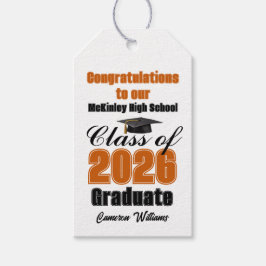 Orange Klass 2026 Examenfestegavor Anpassade Presentetikett