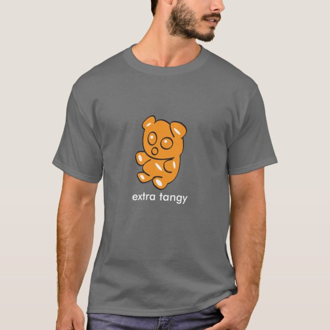 orange klibbig björnmörk t tee shirt (Framsida)