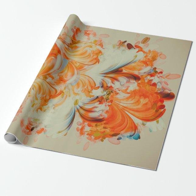 Orange, klickning Papprare Presentpapper (Utrullad)