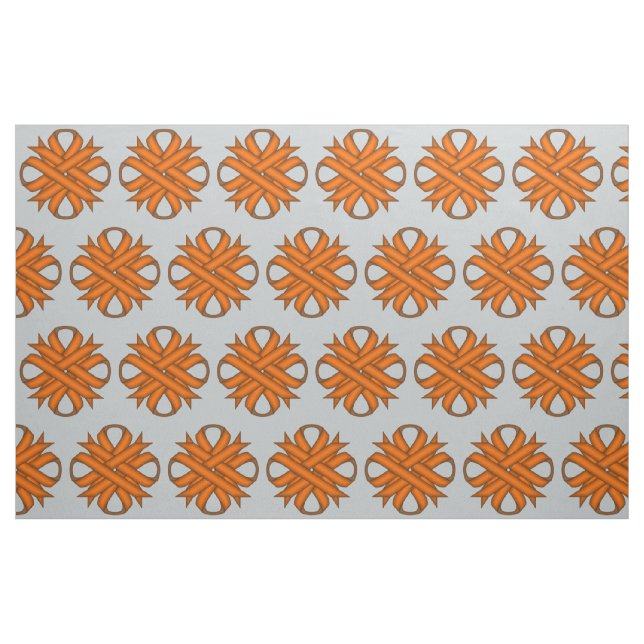Orange Klöver Ribbon av Kenneth Yoncich Tyg (Fat Quarter)