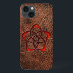 Orange-knölblomma på äkta<br><div class="desc">Original - av YANKAdesigner! Speciellt! För dem som inte läser liten typsnitt: DET HÄR ÄR INTE VERKLIGT LÄDER!!!! DETTA ÄR ETT TRYCKT FOTO AV REAL LEATHER. LÄS PRODUKTBESKRIVNINGEN NOGGRANT!!!</div>