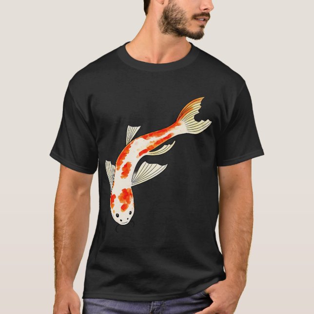 Orange Koi Fisk T Shirt (Framsida)