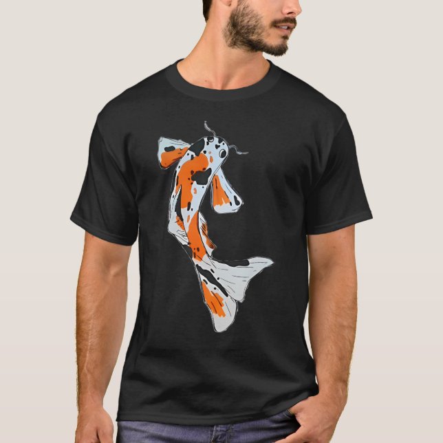 Orange Koi-fisk T Shirt (Framsida)