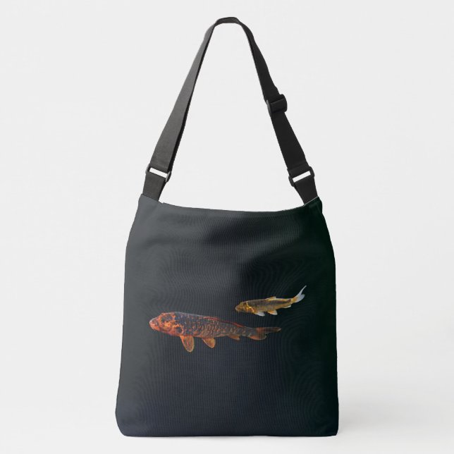 Orange Koi och Guld Koi Axelväska (Framsida)