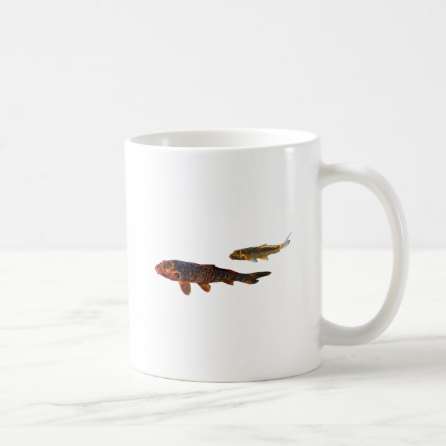Orange Koi och Guld Koi Kaffemugg (Höger)