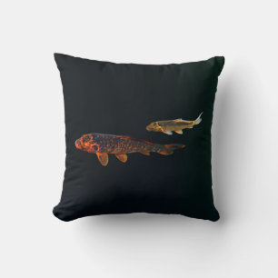 Orange Koi och Guld Koi Kudde