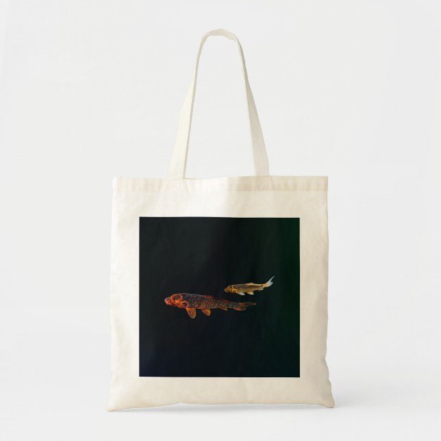 Orange Koi och Guld Koi Tygkasse (Framsidan)