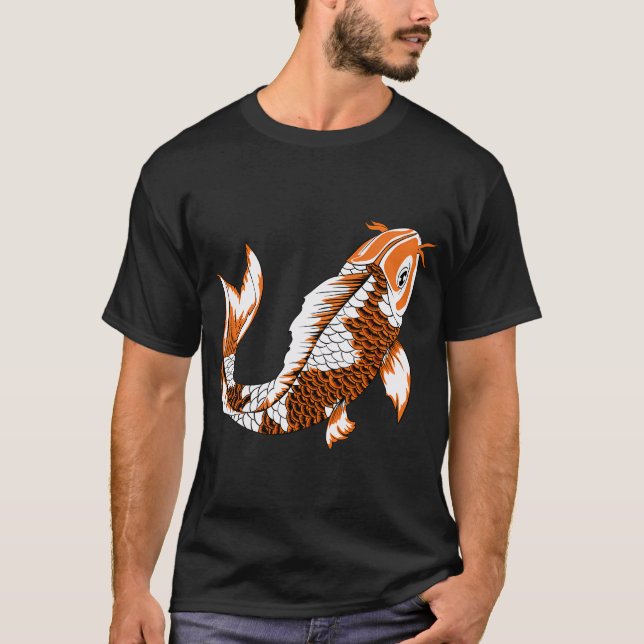Orange Koi T Shirt (Framsida)