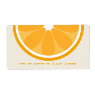 Orange Köksetikett från köket Fraktsedel