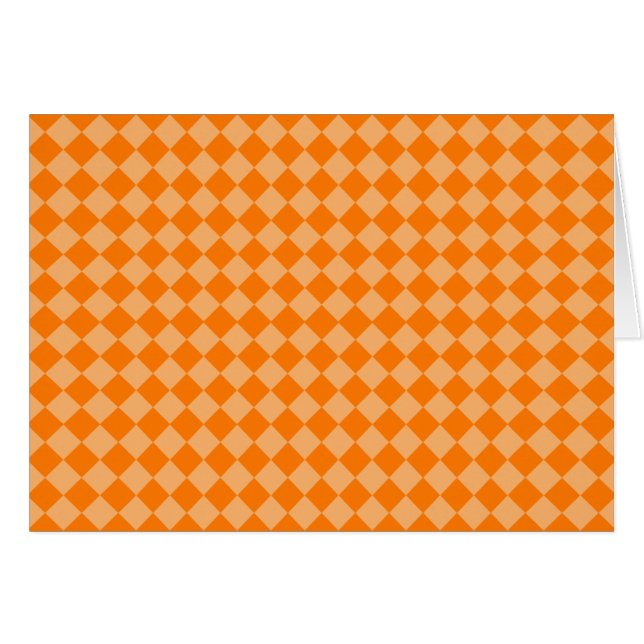 Orange Kombination Diamond Mönster av STaylor Hälsningskort (Framsidan Horizontal)