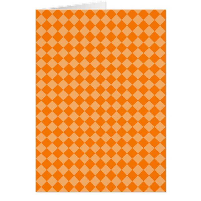 Orange Kombination Diamond Mönster av STaylor Hälsningskort (Framsidan)