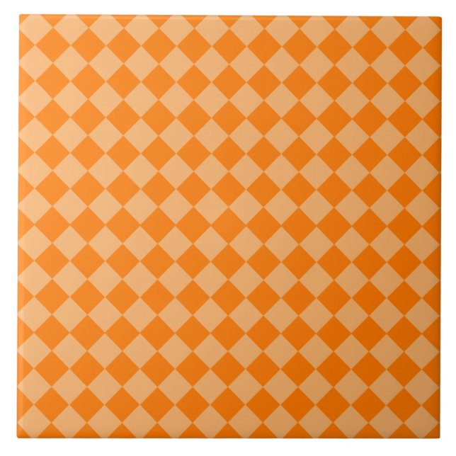 Orange Kombination Diamond Mönster av STaylor Kakelplatta (Framsidan)
