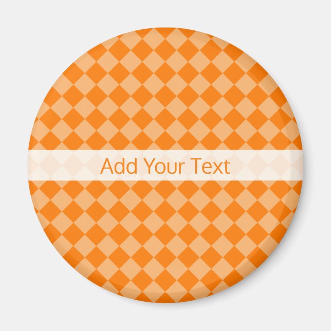 Orange Kombination Diamond Mönster av STaylor Magnet (Framsidan)