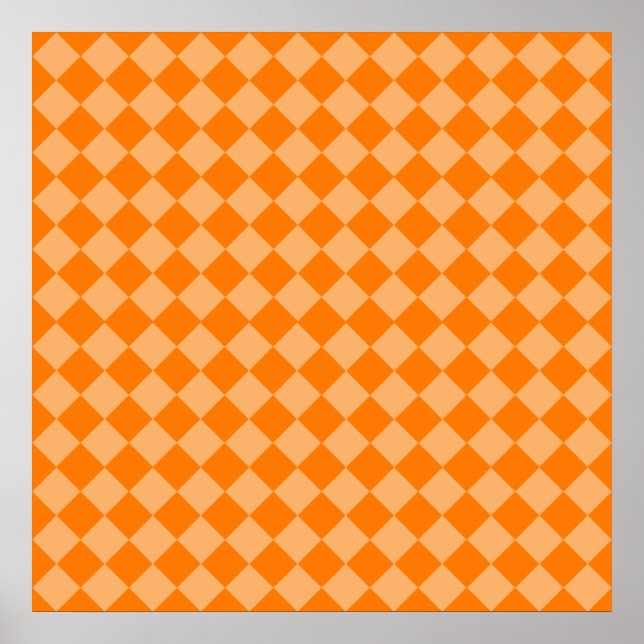 Orange Kombination Diamond Mönster av STaylor Poster (Framsidan)
