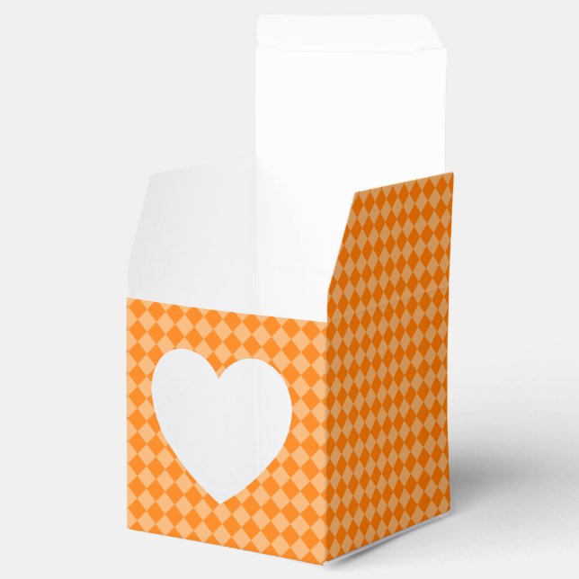 Orange Kombination Diamond Mönster av STaylor Presentaskar (Öppnad)