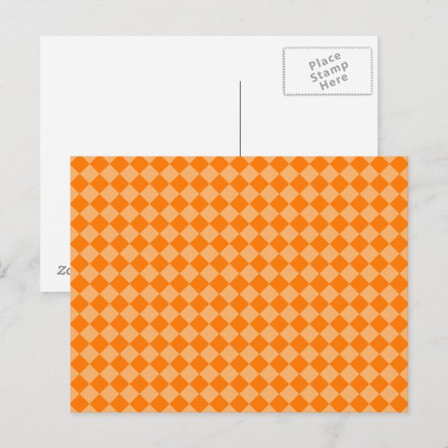 Orange Kombination Diamond Mönster av STaylor Vykort (Fram/baksida)