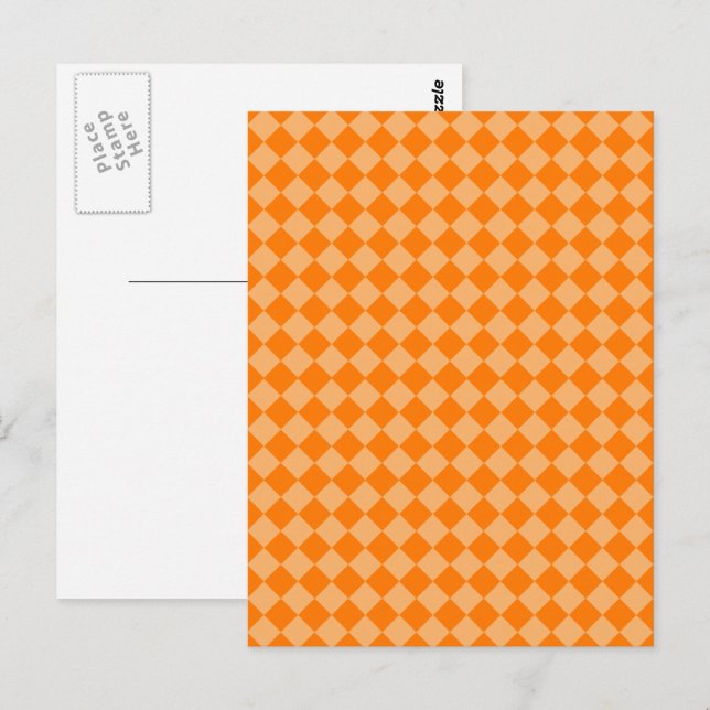 Orange Kombination Diamond Mönster av STaylor Vykort (Fram/baksida)