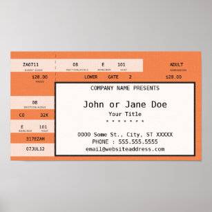 orange konsert biljett poster
