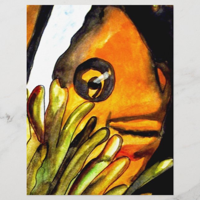 Orange Konsmålning av färgen Clown Fish water orig (Framsida)