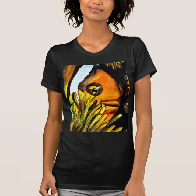 Orange Konsmålning av färgen Clown Fish water orig T Shirt (Framsida)